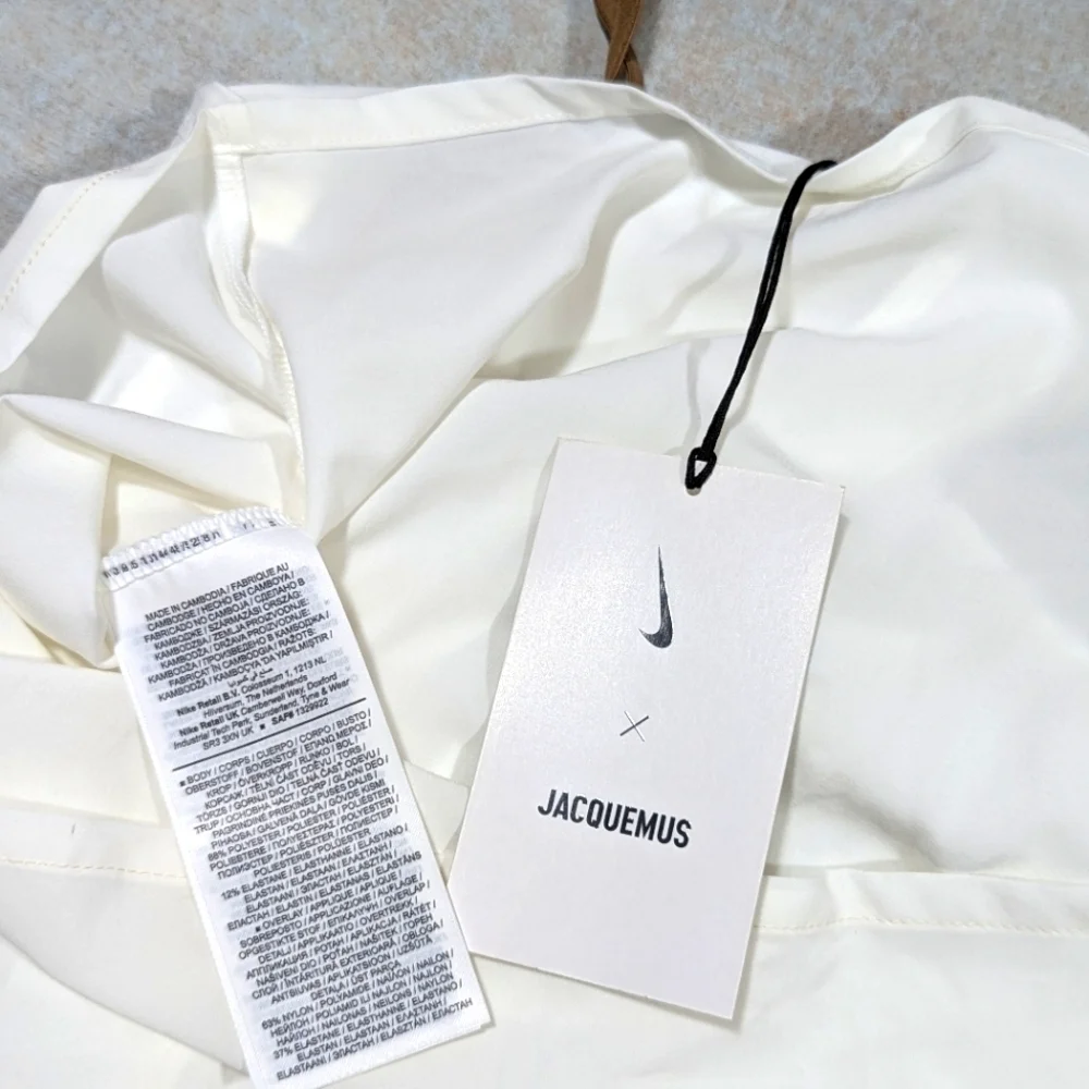 Nike X JACQUEMUS La Robe Mini Dress White Size M Tenniscore - Picture 14 of 15